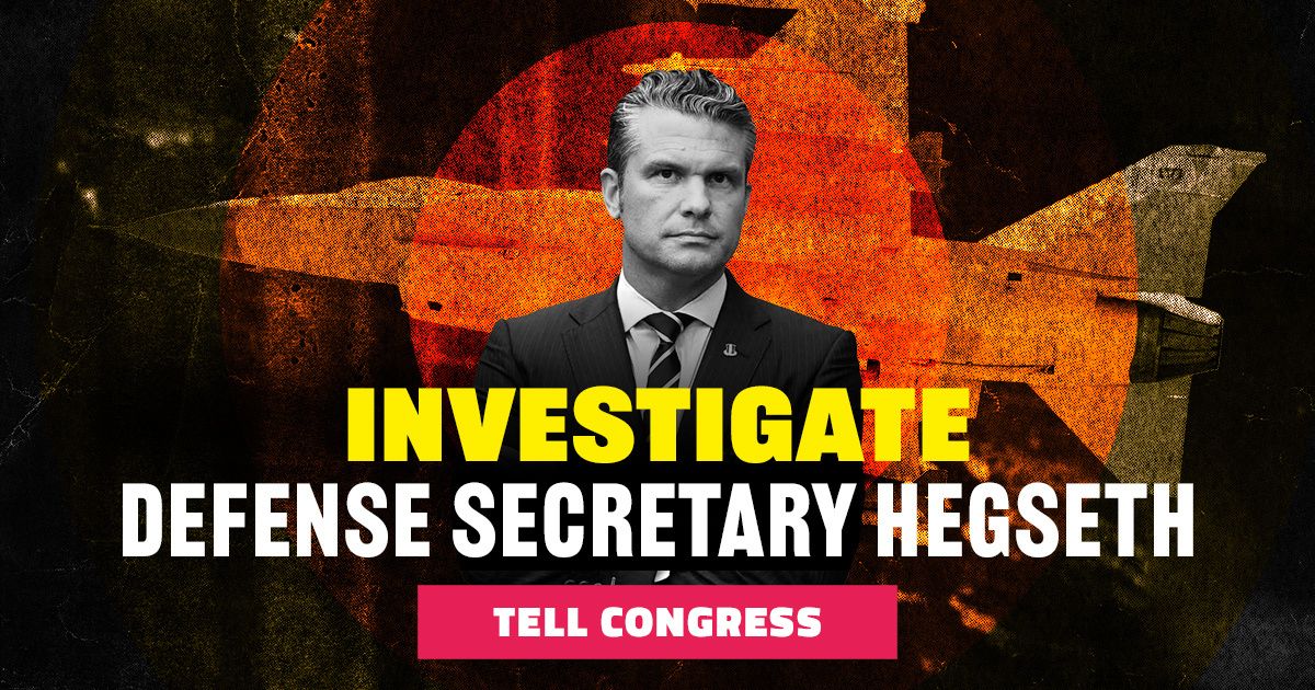 Investigate Defense Secretary Hegseth. Tell Congress.