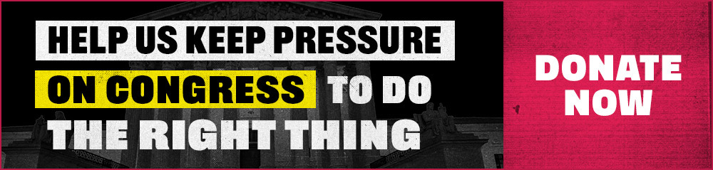 Help Us Keep Pressure on Congress to Do the Right Thing. Donate Now.